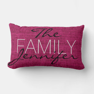 Franse pit Burlap Rustic Linen Monogram Kussen