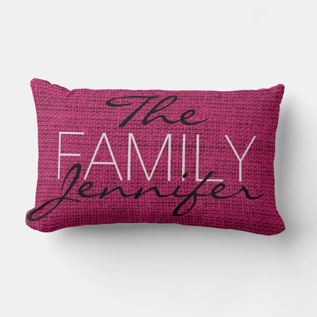 Franse pit Burlap Rustic Linen Monogram Kussen (Voorkant)