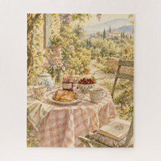 Franse Platteland Breakfast Wisteria Waterverf Legpuzzel
