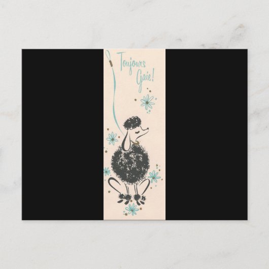 Franse poedel Briefkaart (Voorkant)