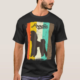 Franse poedel hond retro ontwerp t-shirt