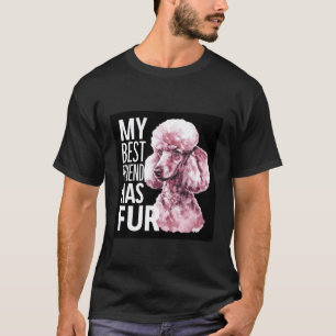 Franse poedel in waterverf t-shirt