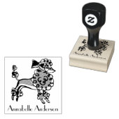 Franse poedel personaliseren 	rubberstempel (Gestempeld)
