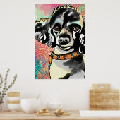 Franse poodle Paisley Print (Keuken)