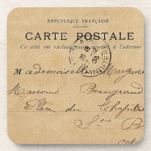  Franse Post Kaart Bier Onderzetter
