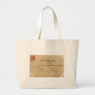  Franse Post Kaart Grote Tote Bag