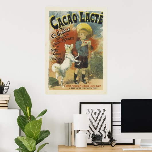 Franse Posters met klauterts - warme chocolade (Thuiskantoor)