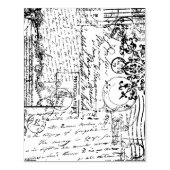 Franse postzegel Ephemera Textuur Rubberstempel (Afrduk)