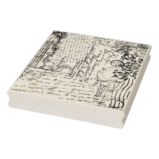 Franse postzegel Ephemera Textuur Rubberstempel (Stempel)