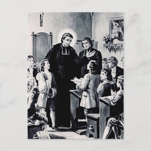 Franse priester Saint Louis de Montfort Briefkaart (Voorkant)