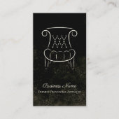  Franse Provinciale Fauteuil Antieke Dealer Visitekaartje (Voorkant)