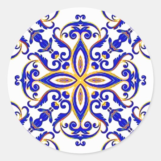 Franse provincie ronde sticker (Voorkant)