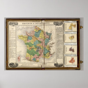 Franse provincies en departementen poster