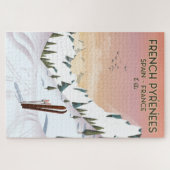 Franse Pyreneeën ski-poster Legpuzzel (Horizontaal)