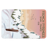 Franse Pyreneeën ski-poster Magneet (Horizontaal)
