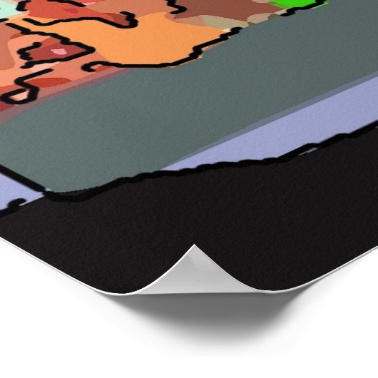 Franse Quarter Street Poster (Hoek)