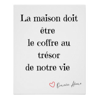 Franse Quote Muurkunst  Perfect Poster