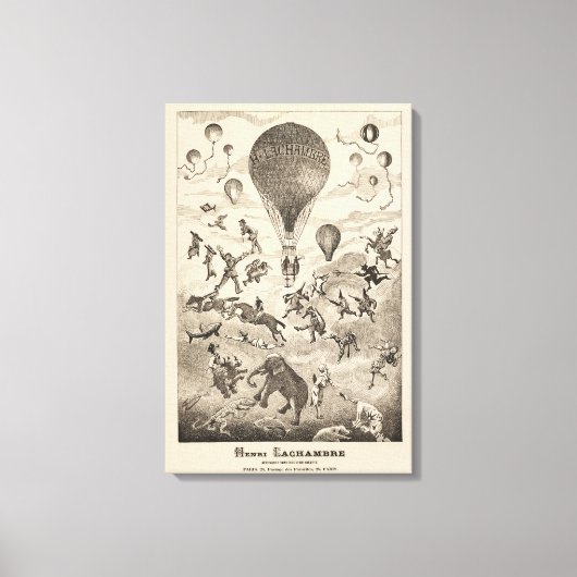 Franse reclame voor ballonfabrikant canvas afdruk (Voorkant)