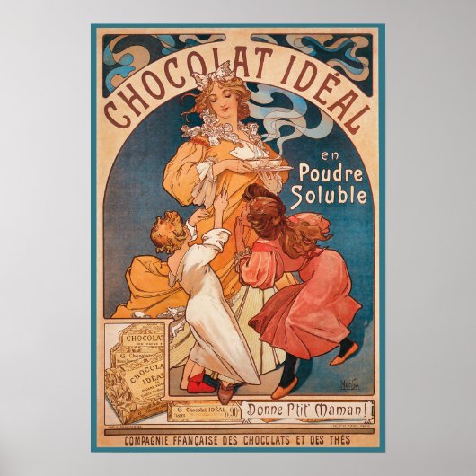 Franse  reclame voor chocolade poster (Voorkant)