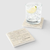 Franse reclame voor meubelen Stenen Onderzetter (Zijkant)