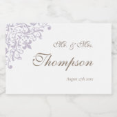 Franse Regency Paarse Fleur de Lis bruiloft gunst Sparkling Wijnetiket (Enkel label)