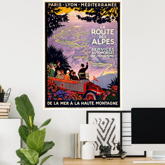 Franse reiskaart - Posters voor het reizen met de (Thuiskantoor)