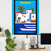 Franse reisposter Riviera Poster (Thuiskantoor)