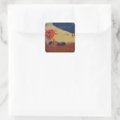  Franse reisreclame Vierkante Sticker (Tas)