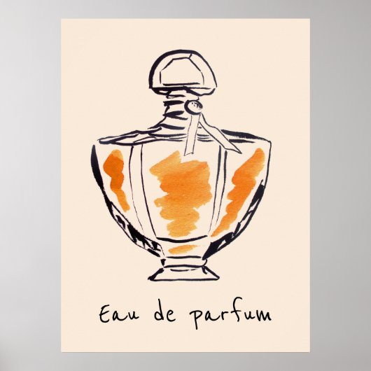 Franse reuzenfles van Eau de parfum Poster (Voorkant)