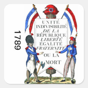 Franse Revolutietekker Vierkante Sticker