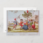 Franse revolutionairen dansen de carmagnole briefkaart (Voorkant / Achterkant)
