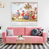 Franse revolutionairen dansen de carmagnole canvas afdruk (Insitu (Woonkamer))