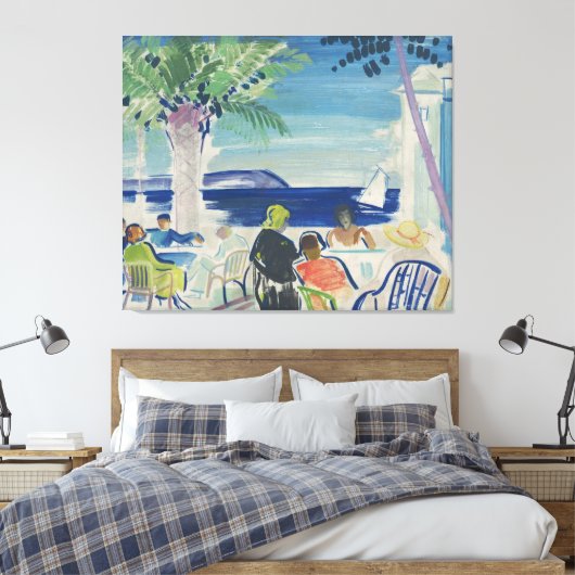 Franse Rivièra Canvas Afdruk (Insitu (Slaapkamer))