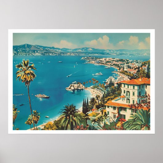 Franse Riviera, Frankrijk Art Deco Poster (Voorkant)
