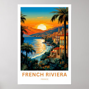 Franse Riviera Frankrijk Reisprint Poster