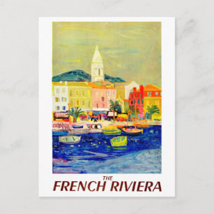 Franse riviera, Frankrijk, schilderij, kunst,  Briefkaart