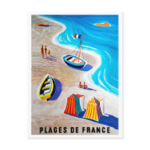 Franse Rivièra, mensen op het strand, vissersboten