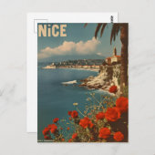 Franse Rivièra Nice Coast Briefkaart (Voorkant / Achterkant)