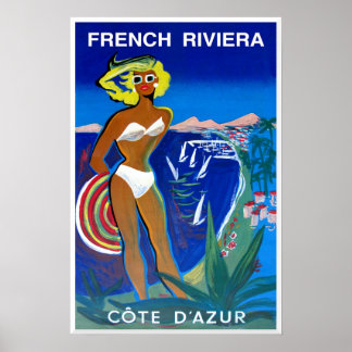 Franse Rivièra reisposter Poster