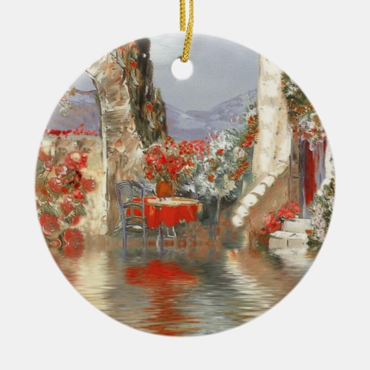 Franse Riviera Scenery Keramisch Ornament (Voorkant)