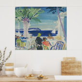  Franse rivierafdrukken, palmboom en Zee Poster (Keuken)