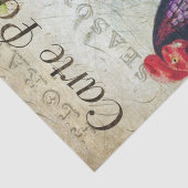 Franse rode roodrooster tissuepapier (Detail)