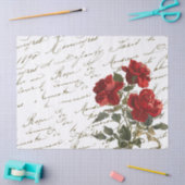 Franse  rode rozenbloem tissuepapier (Craft)