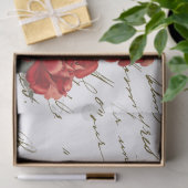 Franse  rode rozenbloem tissuepapier (Geschenk)