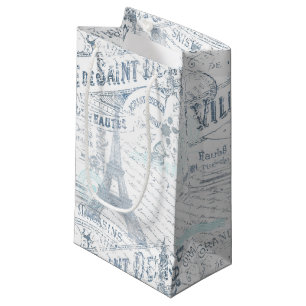 Franse Romance Collage Blue ID226 Klein Cadeauzakje