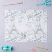  Franse Romance Collage Blue ID226 Tissuepapier (Craft)