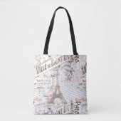  Franse Romance Collage Pink ID226 Draagtas (Voorkant)