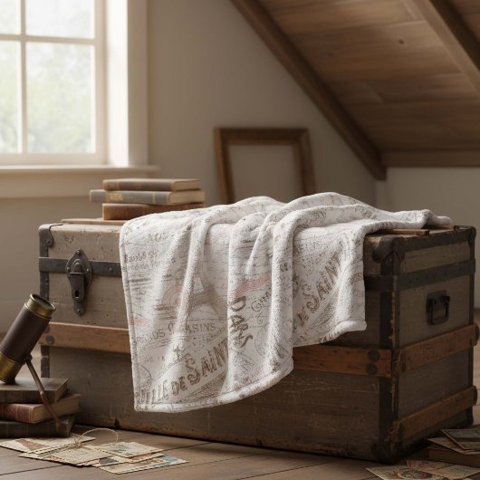  Franse Romance Collage Pink ID226 Fleece Deken