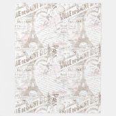  Franse Romance Collage Pink ID226 Fleece Deken (Voorkant)