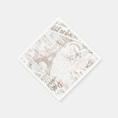 Franse Romance Collage Pink ID226 Servet (Hoek)